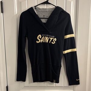Nike Black Hoodie with Gold Details
